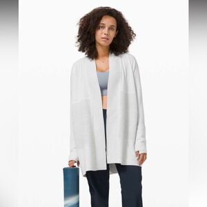 lululemon athletica sit in lotus merino wool open drape Cardigan wrap